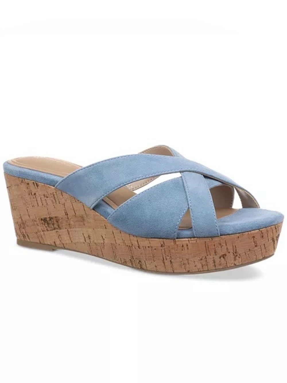 Giani Bernini Juliaa Strappy Cork Platform Wedge Sandals 6.5